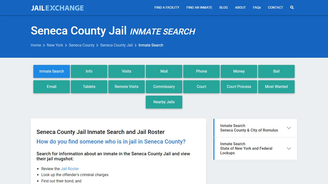 Inmate Search: Roster & Mugshots - Seneca County Jail, NY